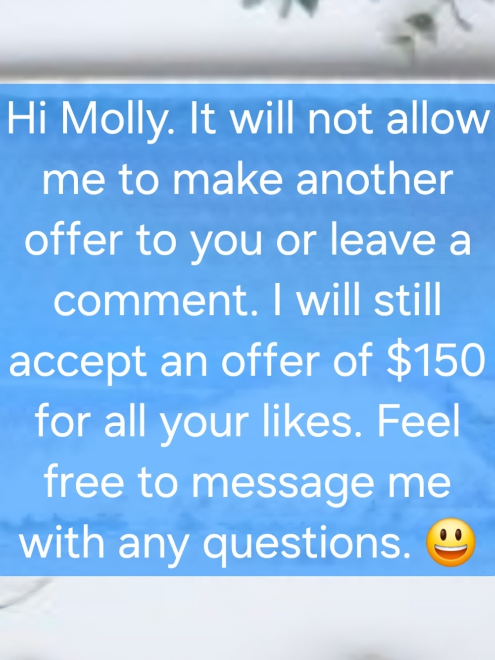 FOR MOLLY ONLY